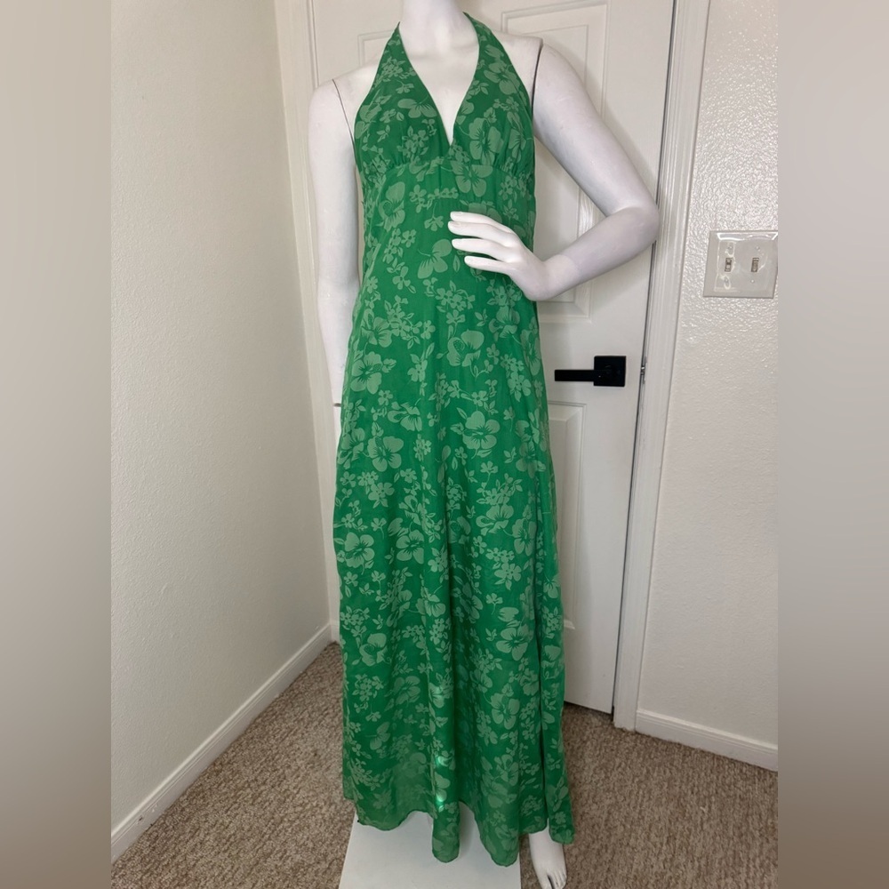 Talgui Floral Green Floral Maxi Dress . G8